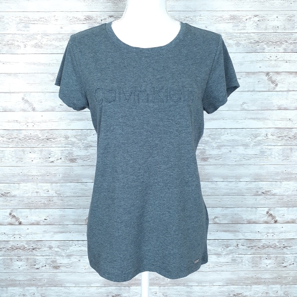 Calvin Klein Womens Tee M Gray 784 - Picture 2 of 7
